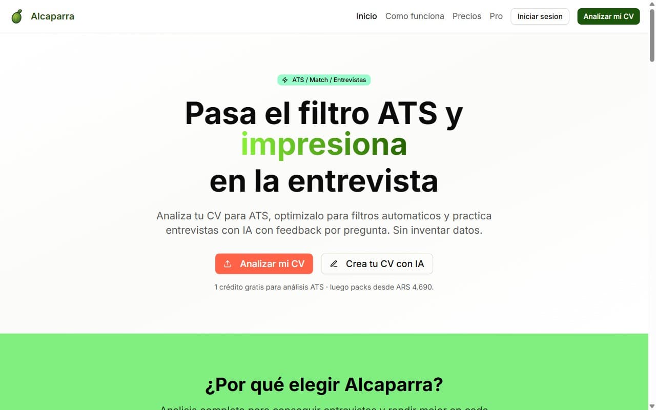 Home de Alcaparra: pasá el filtro ATS e impresioná en la entrevista