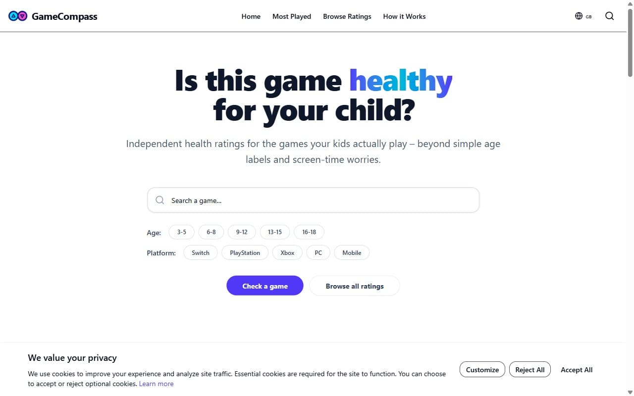 Home de GameCompass: is this game healthy for your child?